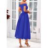 imagePRETTYGARDEN Womens Summer Off Shoulder Sleeveless Midi Dress Cocktail A Line Flowy Wedding Guest Dresses with PocketsRoyal Blue