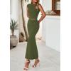 imagePRETTYGARDEN 2 Piece Sets for Women Summer 2025 Cap Sleeve Crop Tops Ruched Maxi Skirt Sets Spring Matching Vacation OutfitsArmy Green