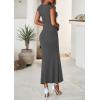 imagePRETTYGARDEN 2 Piece Sets for Women Summer 2025 Cap Sleeve Crop Tops Ruched Maxi Skirt Sets Spring Matching Vacation OutfitsGrey