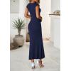 imagePRETTYGARDEN 2 Piece Sets for Women Summer 2025 Cap Sleeve Crop Tops Ruched Maxi Skirt Sets Spring Matching Vacation OutfitsNavy