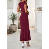 imagePRETTYGARDEN 2 Piece Sets for Women Summer 2025 Cap Sleeve Crop Tops Ruched Maxi Skirt Sets Spring Matching Vacation OutfitsWine Red