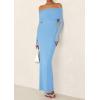 imagePRETTYGARDEN Off The Shoulder Maxi Dresses for Women 2025 Spring Long Sleeve Mesh Party Formal Wedding Guest DressLight Blue