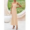 imagePRETTYGARDEN Skirt Sets Women 2 Piece Outfits 2025 Summer Casual Knit Tank Tops Flowy Midi Skirts Matching Vacation ClothesBeige