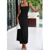 imagePRETTYGARDEN Skirt Sets Women 2 Piece Outfits 2025 Summer Casual Knit Tank Tops Flowy Midi Skirts Matching Vacation ClothesBlack