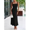 imagePRETTYGARDEN Skirt Sets Women 2 Piece Outfits 2025 Summer Casual Knit Tank Tops Flowy Midi Skirts Matching Vacation ClothesBlack