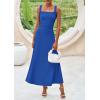 imagePRETTYGARDEN Skirt Sets Women 2 Piece Outfits 2025 Summer Casual Knit Tank Tops Flowy Midi Skirts Matching Vacation ClothesBlue