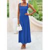imagePRETTYGARDEN Skirt Sets Women 2 Piece Outfits 2025 Summer Casual Knit Tank Tops Flowy Midi Skirts Matching Vacation ClothesBlue