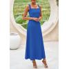 imagePRETTYGARDEN Skirt Sets Women 2 Piece Outfits 2025 Summer Casual Knit Tank Tops Flowy Midi Skirts Matching Vacation ClothesBlue
