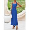 imagePRETTYGARDEN Skirt Sets Women 2 Piece Outfits 2025 Summer Casual Knit Tank Tops Flowy Midi Skirts Matching Vacation ClothesBlue