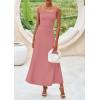 imagePRETTYGARDEN Skirt Sets Women 2 Piece Outfits 2025 Summer Casual Knit Tank Tops Flowy Midi Skirts Matching Vacation ClothesDusty Pink