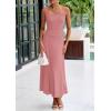 imagePRETTYGARDEN Skirt Sets Women 2 Piece Outfits 2025 Summer Casual Knit Tank Tops Flowy Midi Skirts Matching Vacation ClothesDusty Pink