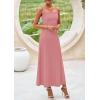 imagePRETTYGARDEN Skirt Sets Women 2 Piece Outfits 2025 Summer Casual Knit Tank Tops Flowy Midi Skirts Matching Vacation ClothesDusty Pink