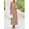 imagePRETTYGARDEN Skirt Sets Women 2 Piece Outfits 2025 Summer Casual Knit Tank Tops Flowy Midi Skirts Matching Vacation ClothesKhaki