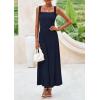 imagePRETTYGARDEN Skirt Sets Women 2 Piece Outfits 2025 Summer Casual Knit Tank Tops Flowy Midi Skirts Matching Vacation ClothesNavy