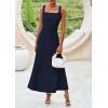 imagePRETTYGARDEN Skirt Sets Women 2 Piece Outfits 2025 Summer Casual Knit Tank Tops Flowy Midi Skirts Matching Vacation ClothesNavy