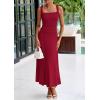 imagePRETTYGARDEN Skirt Sets Women 2 Piece Outfits 2025 Summer Casual Knit Tank Tops Flowy Midi Skirts Matching Vacation ClothesWine Red
