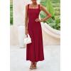 imagePRETTYGARDEN Skirt Sets Women 2 Piece Outfits 2025 Summer Casual Knit Tank Tops Flowy Midi Skirts Matching Vacation ClothesWine Red