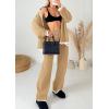imagePRETTYGARDEN Womens 2 Piece Outfits Knit Matching Lounge Sets Long Sleeve V Neck Cardigan Sweaters Wide Leg Pants TracksuitsKhaki