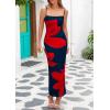 imagePRETTYGARDEN Womens Floral Maxi Dresses Summer 2025 Sexy Spaghetti Strap Slip Party Long Bodycon Mesh DressNavy