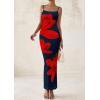 imagePRETTYGARDEN Womens Floral Maxi Dresses Summer 2025 Sexy Spaghetti Strap Slip Party Long Bodycon Mesh DressNavy