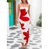 imagePRETTYGARDEN Womens Floral Maxi Dresses Summer 2025 Sexy Spaghetti Strap Slip Party Long Bodycon Mesh DressWhite