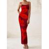 imagePRETTYGARDEN Womens Floral Maxi Dresses Summer 2025 Sexy Spaghetti Strap Slip Party Long Bodycon Mesh DressWine Red