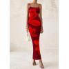 imagePRETTYGARDEN Womens Floral Maxi Dresses Summer 2025 Sexy Spaghetti Strap Slip Party Long Bodycon Mesh DressWine Red