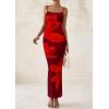 imagePRETTYGARDEN Womens Floral Maxi Dresses Summer 2025 Sexy Spaghetti Strap Slip Party Long Bodycon Mesh DressWine Red