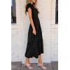 imagePRETTYGARDEN Womens Floral Midi Dress 2025 Summer Cap Sleeve Smocked Ruffle A Line Long Flowy Wedding Guest DressesBlack