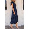 imagePRETTYGARDEN Womens Floral Midi Dress 2025 Summer Cap Sleeve Smocked Ruffle A Line Long Flowy Wedding Guest DressesNavy