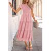 imagePRETTYGARDEN Womens Floral Midi Dress 2025 Summer Cap Sleeve Smocked Ruffle A Line Long Flowy Wedding Guest DressesPink