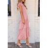 imagePRETTYGARDEN Womens Floral Midi Dress 2025 Summer Cap Sleeve Smocked Ruffle A Line Long Flowy Wedding Guest DressesPink