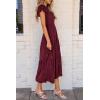 imagePRETTYGARDEN Womens Floral Midi Dress 2025 Summer Cap Sleeve Smocked Ruffle A Line Long Flowy Wedding Guest DressesWine Red