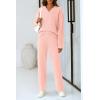 imagePRETTYGARDEN Womens 2 Piece Pullover Sweater Set Oversized V Neck Top Wide Leg Pants Fall Winter Fuzzy Lounge OutfitLight Pink