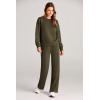 imagePRETTYGARDEN Womens 2 Piece Outfits 2025 Winter Long Sleeve Pullover Tops And Long Pants Lounge Sets TracksuitArmy Green