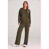 imagePRETTYGARDEN Womens 2 Piece Outfits 2025 Winter Long Sleeve Pullover Tops And Long Pants Lounge Sets TracksuitArmy Green
