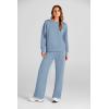 imagePRETTYGARDEN Womens 2 Piece Outfits 2025 Winter Long Sleeve Pullover Tops And Long Pants Lounge Sets TracksuitLight Blue