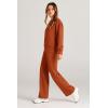 imagePRETTYGARDEN Womens 2 Piece Outfits 2025 Winter Long Sleeve Pullover Tops And Long Pants Lounge Sets TracksuitOrange