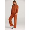 imagePRETTYGARDEN Womens 2 Piece Outfits 2025 Winter Long Sleeve Pullover Tops And Long Pants Lounge Sets TracksuitOrange