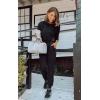 imagePRETTYGARDEN Womens Spring Fall 2 Piece Lounge Outfit Long Sleeve Crewneck Pullover Tops High Waisted Pants Set TracksuitBlack