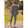 imagePRETTYGARDEN Womens Spring Fall Fashion Outfits 2 Piece Sweatsuit Long Sleeve Pullover Long Pants Ribbed Matching Lounge SetDark Grey