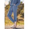imagePRETTYGARDEN Womens Spring Fall Fashion Outfits 2 Piece Sweatsuit Long Sleeve Pullover Long Pants Ribbed Matching Lounge SetLight Blue