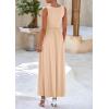 imagePRETTYGARDEN Womens Summer Bodycon Maxi Dress 2025 Sleeveless Ruffle Mermaid Cocktail Wedding Guest Formal Long DressesApricot