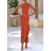 imagePRETTYGARDEN Womens Summer Bodycon Maxi Dress 2025 Sleeveless Ruffle Mermaid Cocktail Wedding Guest Formal Long DressesBrick Red