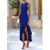 imagePRETTYGARDEN Womens Summer Bodycon Maxi Dress 2025 Sleeveless Ruffle Mermaid Cocktail Wedding Guest Formal Long DressesBrilliant Blue