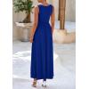 imagePRETTYGARDEN Womens Summer Bodycon Maxi Dress 2025 Sleeveless Ruffle Mermaid Cocktail Wedding Guest Formal Long DressesBrilliant Blue