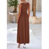 imagePRETTYGARDEN Womens Summer Bodycon Maxi Dress 2025 Sleeveless Ruffle Mermaid Cocktail Wedding Guest Formal Long DressesCoffee