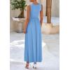 imagePRETTYGARDEN Womens Summer Bodycon Maxi Dress 2025 Sleeveless Ruffle Mermaid Cocktail Wedding Guest Formal Long DressesLight Blue