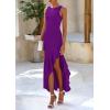 imagePRETTYGARDEN Womens Summer Bodycon Maxi Dress 2025 Sleeveless Ruffle Mermaid Cocktail Wedding Guest Formal Long DressesPurple