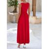 imagePRETTYGARDEN Womens Summer Bodycon Maxi Dress 2025 Sleeveless Ruffle Mermaid Cocktail Wedding Guest Formal Long DressesRed